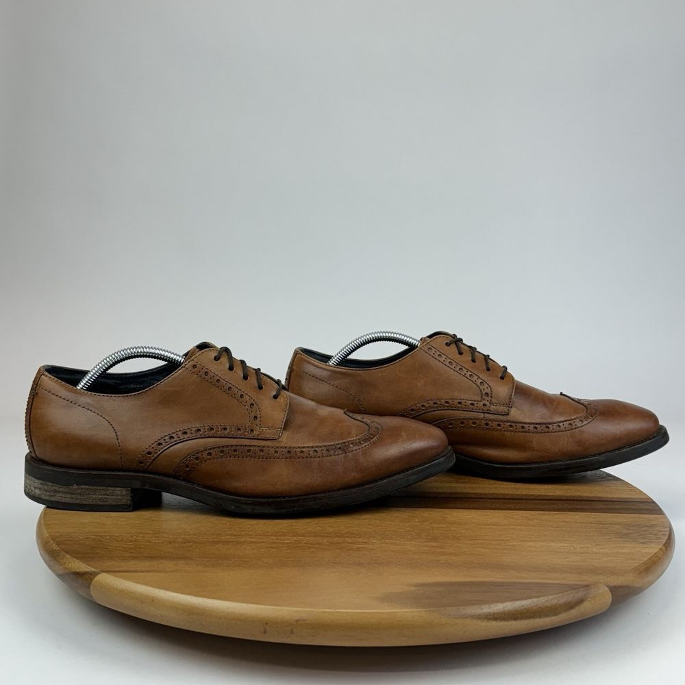 Mens Cole Haan Grand Os Watson Brown Leather Dress Shoes Oxfords Size 10.5 M GUC
